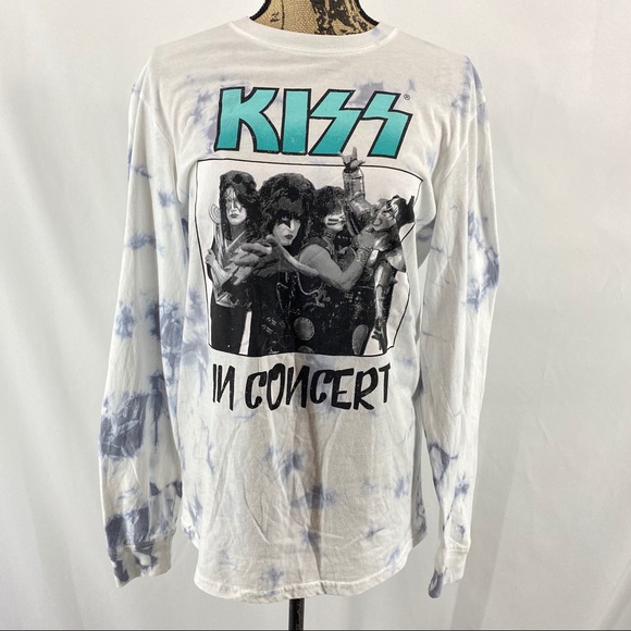 Kiss In Concert Tie Dye Long Sleeve Tee 